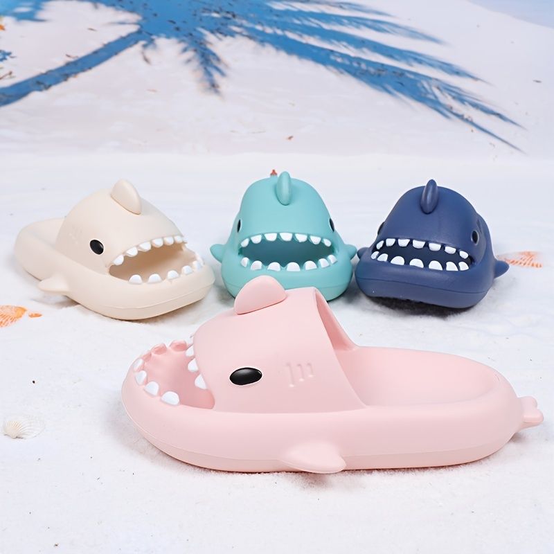 Børn Baby Piger Drenge Unisex Blødkogt Shark Design Eva Indendørs Udendørs Slides Hjemmesko