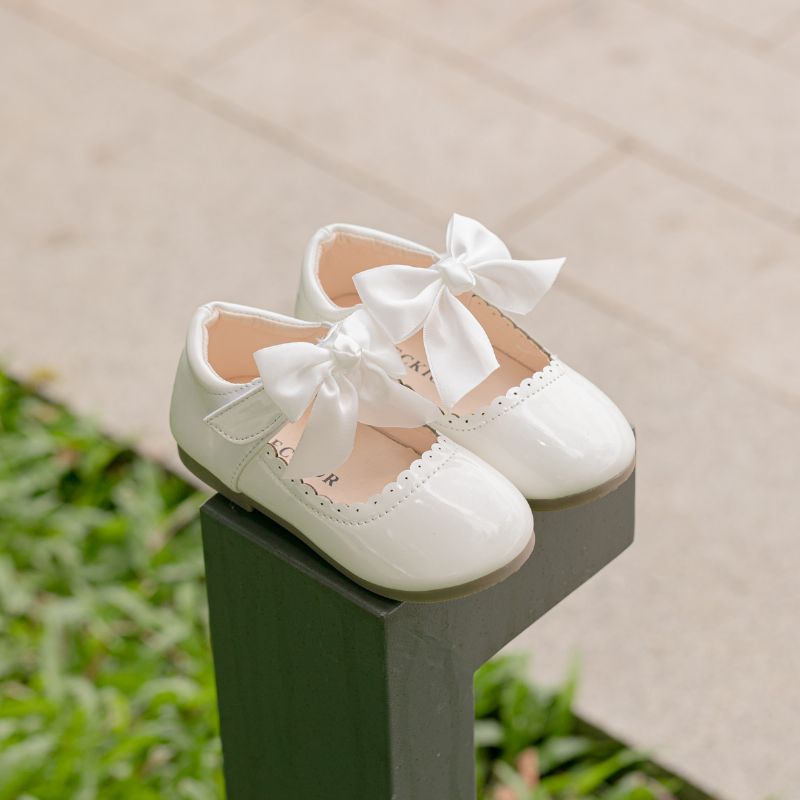 Piger Mary Jane Flats Blødsålede Anti-slip Ballet Bow Princess Sko