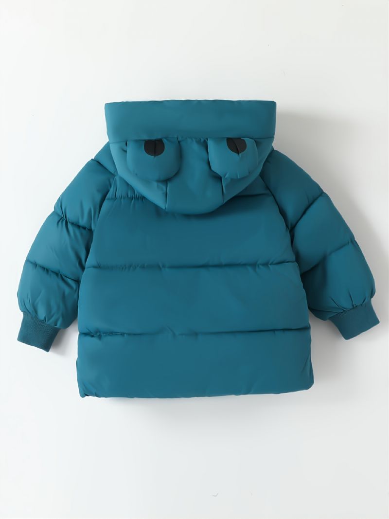 Småbørn Drenge Piger Vinter Polyester Frakke Børn Hættejakke Baby Varmt Outwear