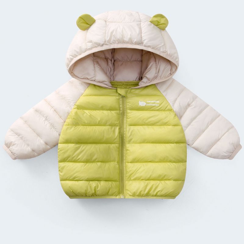 Småbørn Piger Vinter Polyester Varm Stripe Frakke Børne Hættejakke Baby Warm Outwear