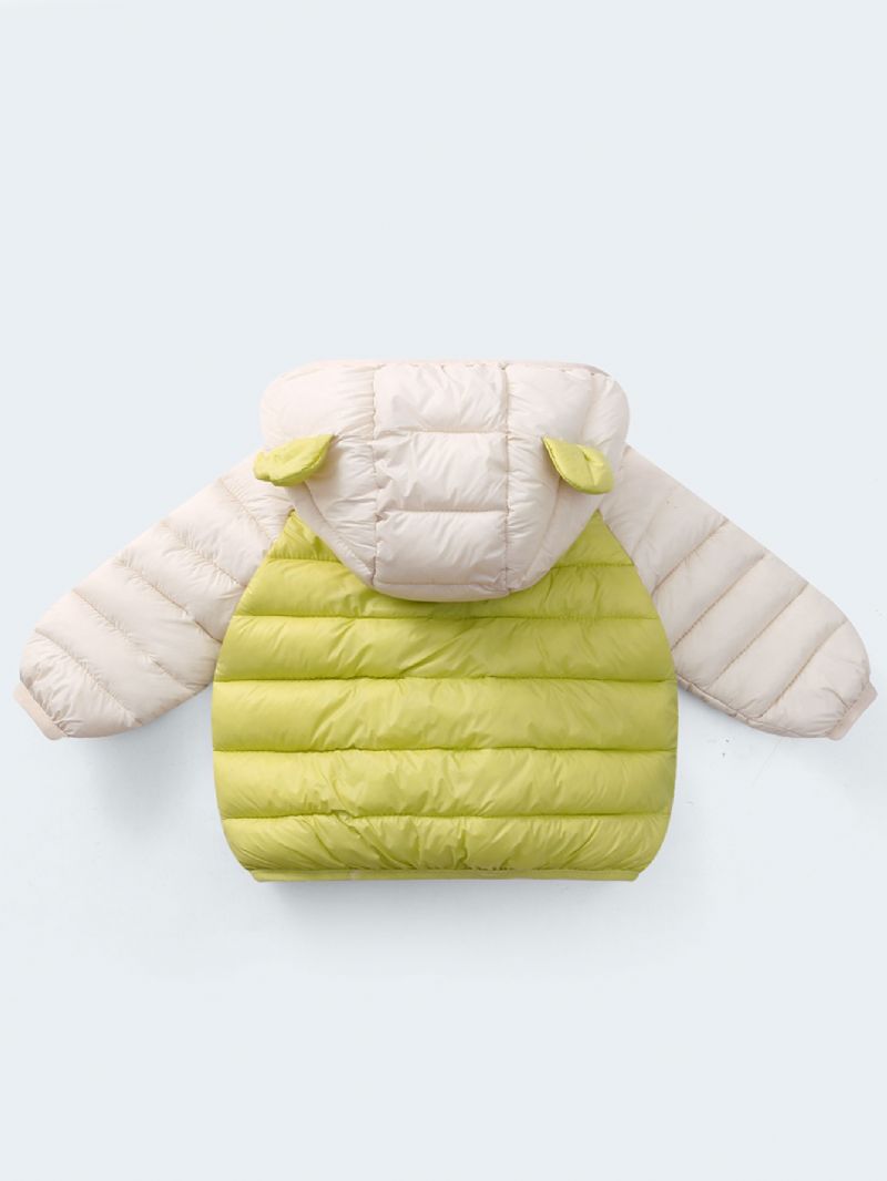 Småbørn Piger Vinter Polyester Varm Stripe Frakke Børne Hættejakke Baby Warm Outwear