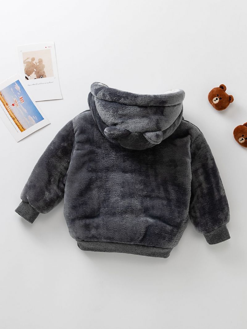 Toddler Drenge Bear Patch Tyk Frakke