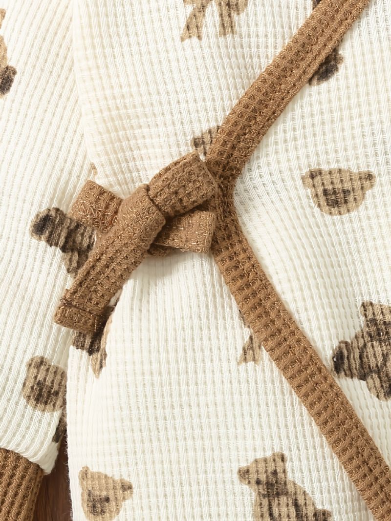 Baby Drenge Piger Jumpsuits Med Bear Print Decor