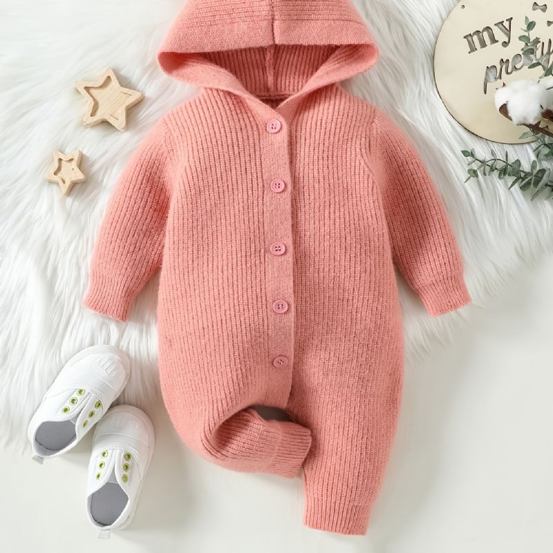 Baby Piger Hættedragt Unisex Romper Til Vinter Ny