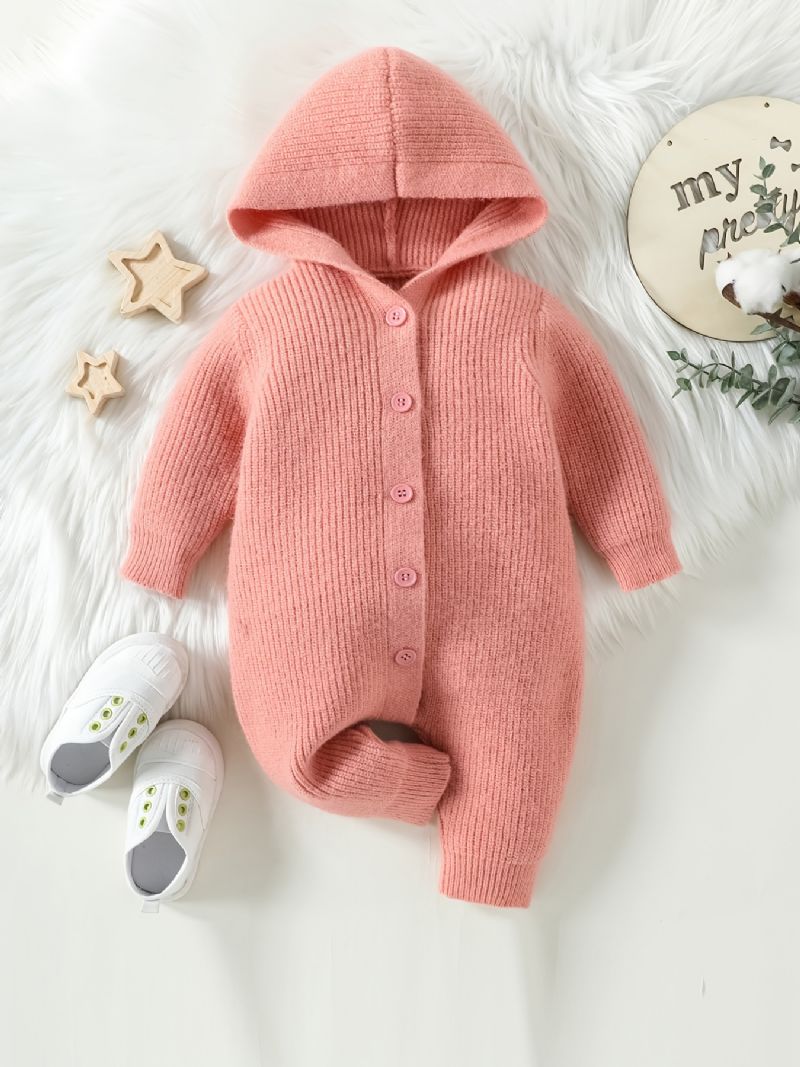 Baby Piger Hættedragt Unisex Romper Til Vinter Ny