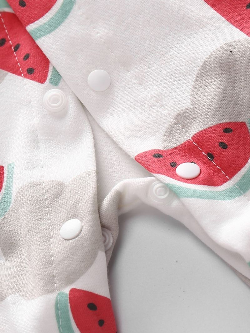 Baby Vandmelon Print Langærmet Jumpsuit