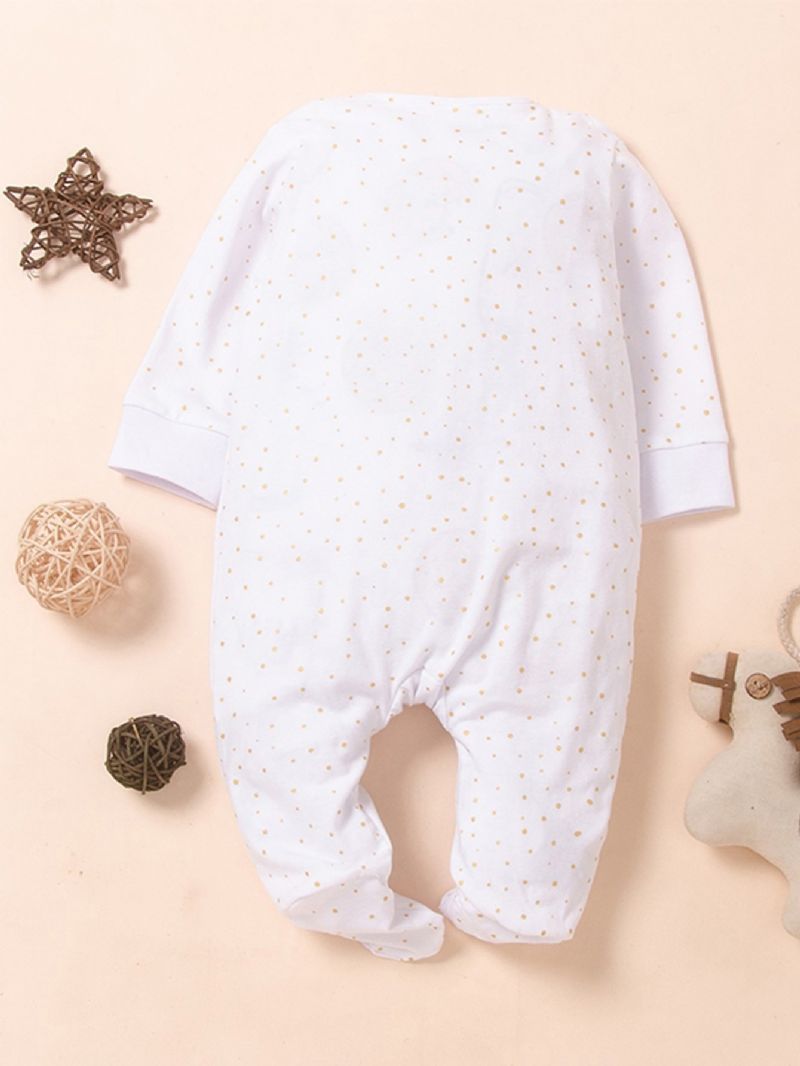 Babykaninører Polka Dots Langærmet Jumpsuit