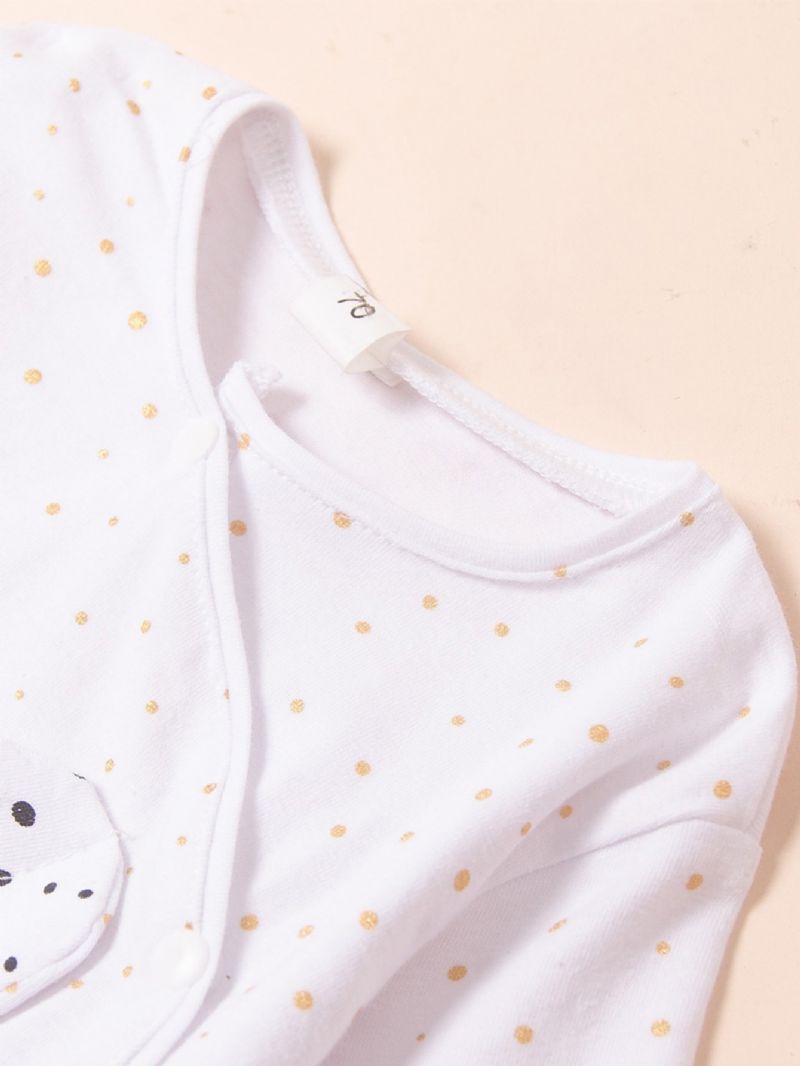 Babykaninører Polka Dots Langærmet Jumpsuit