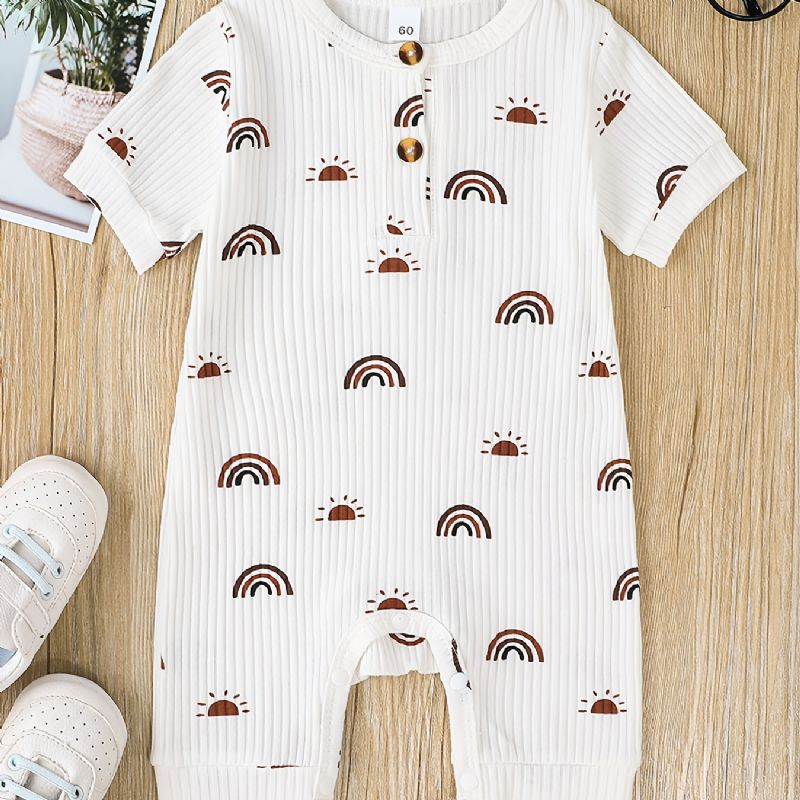 Drenge Piger Tegneserietryk Romper Jumpsuit Unisex Babytøj