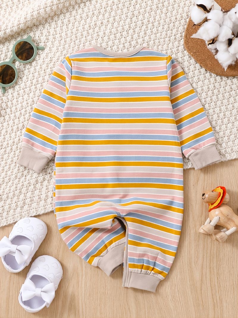 Efterår Vinter Småbørn Nyfødt Baby Langærmet Romper Jumpsuit