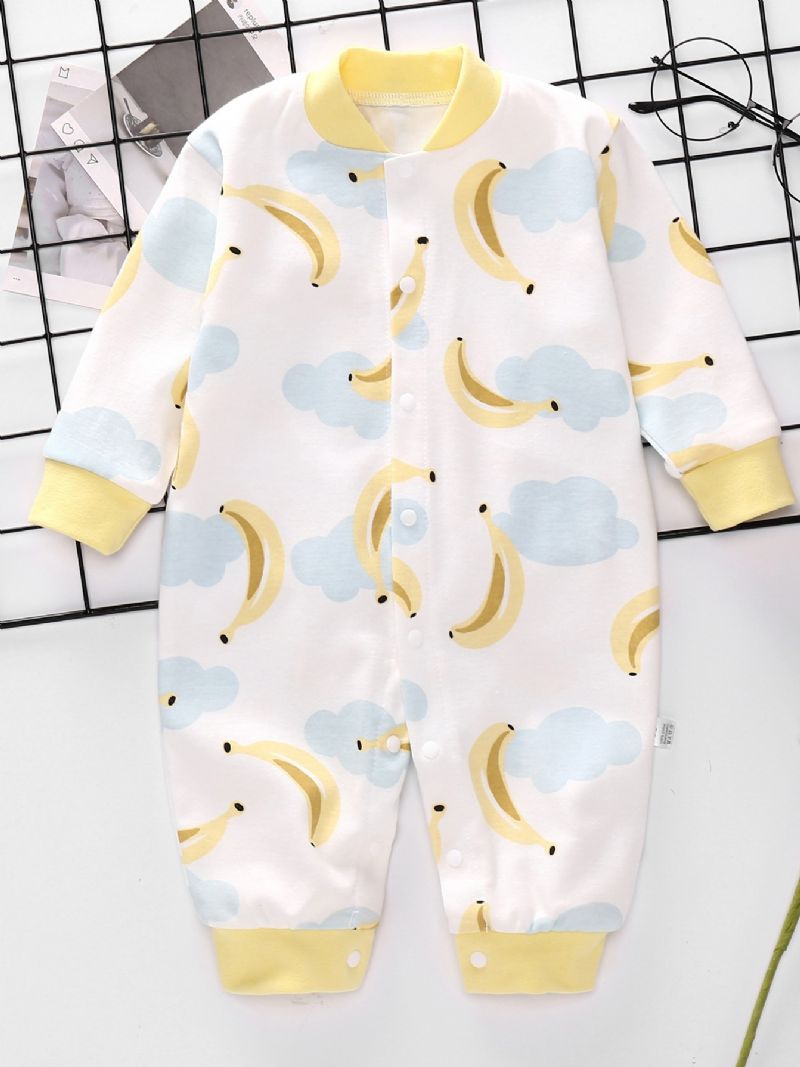 Forår Efterår Baby Print Langærmet Jumpsuit