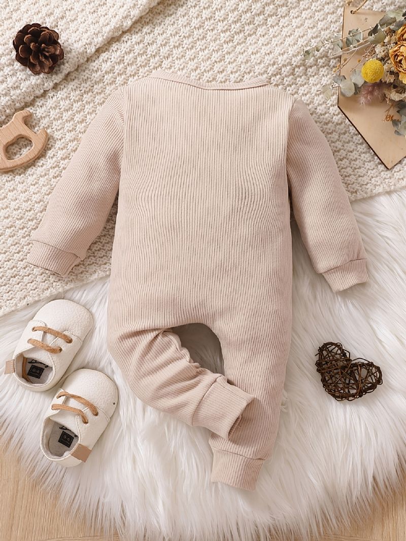 Juleprisnedskæringer Newborn Baby Jumpsuit Unisex Langærmet Knappede Trøjer