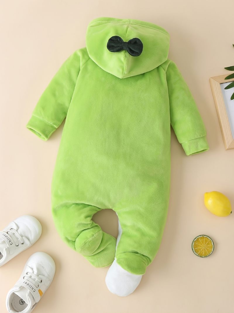 Nyfødt Spædbarn Avocado Print Hættedragt Langærmet Jumpsuit Til Baby Drenge Piger Småbørn Tøj