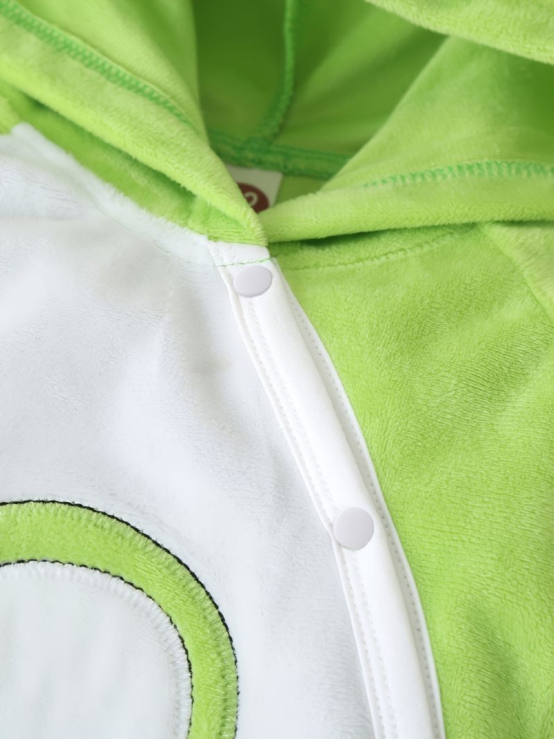 Nyfødt Spædbarn Avocado Print Hættedragt Langærmet Jumpsuit Til Baby Drenge Piger Småbørn Tøj