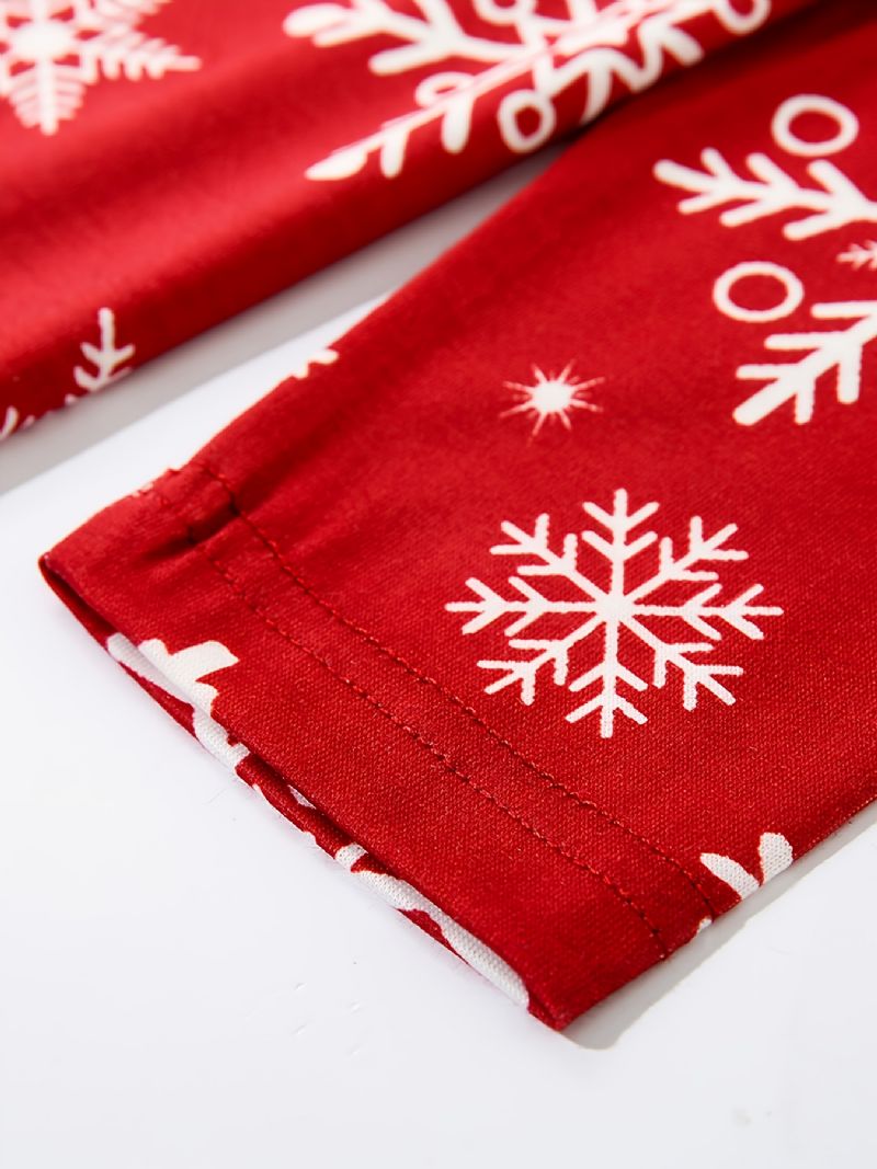 Toddler Baby Christmas Snowflake Print Langærmet Jumpsuit Rompers Til Drenge Piger
