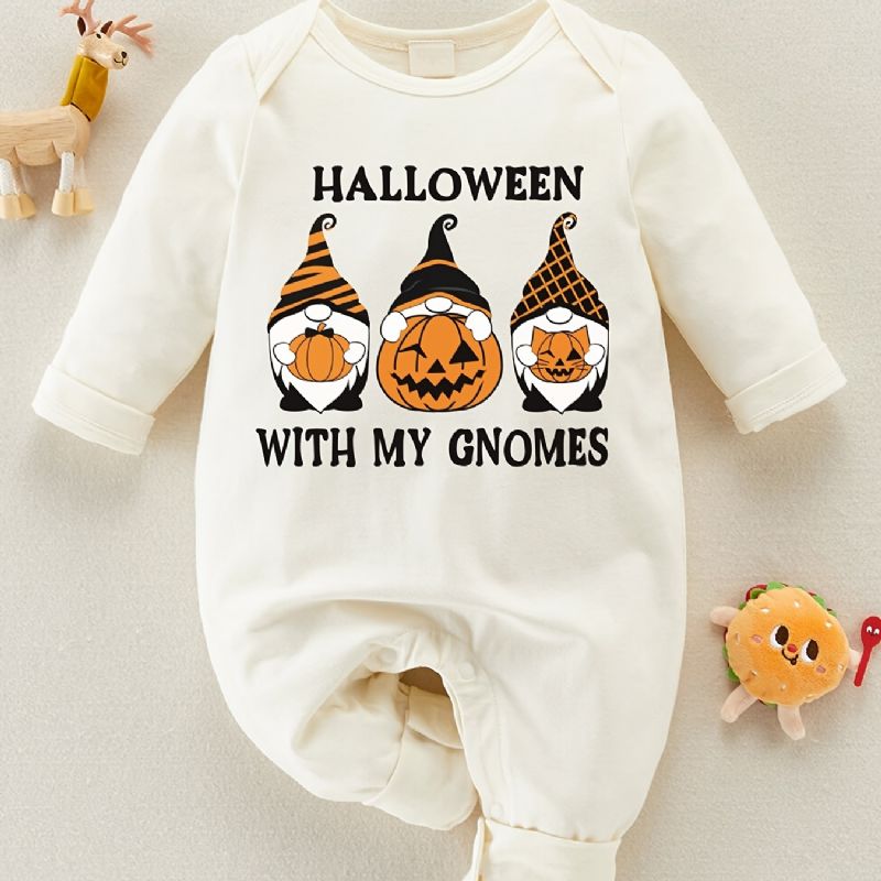 Toddler Baby Halloween With My Cnomes Langærmet Jumpsuit