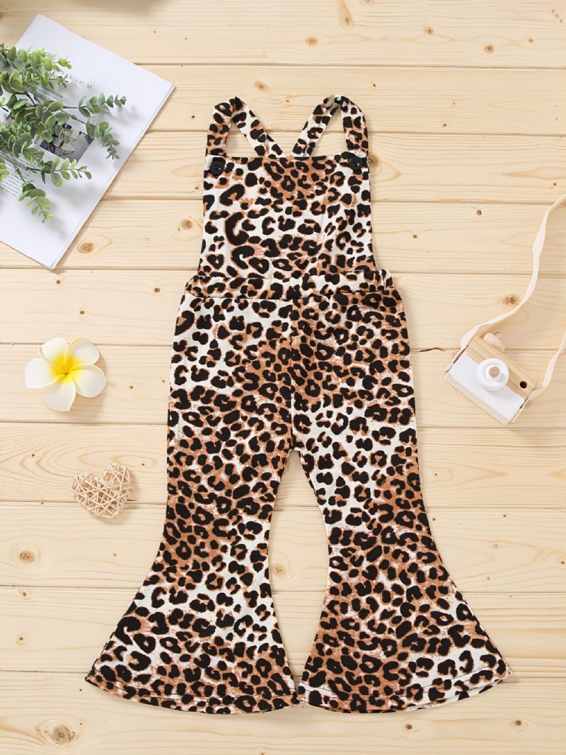 Toddler Baby Piger Ærmeløs Jumpsuit Flare Leg Bukser Overall Børn Tøj