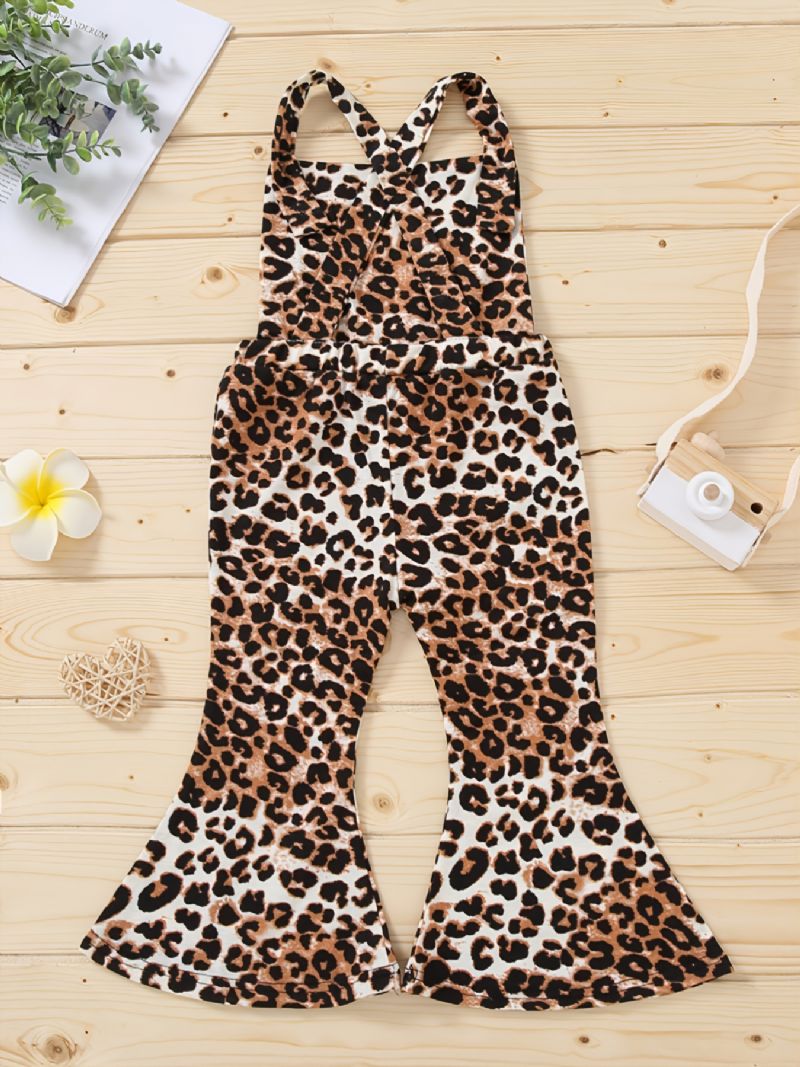 Toddler Baby Piger Ærmeløs Jumpsuit Flare Leg Bukser Overall Børn Tøj