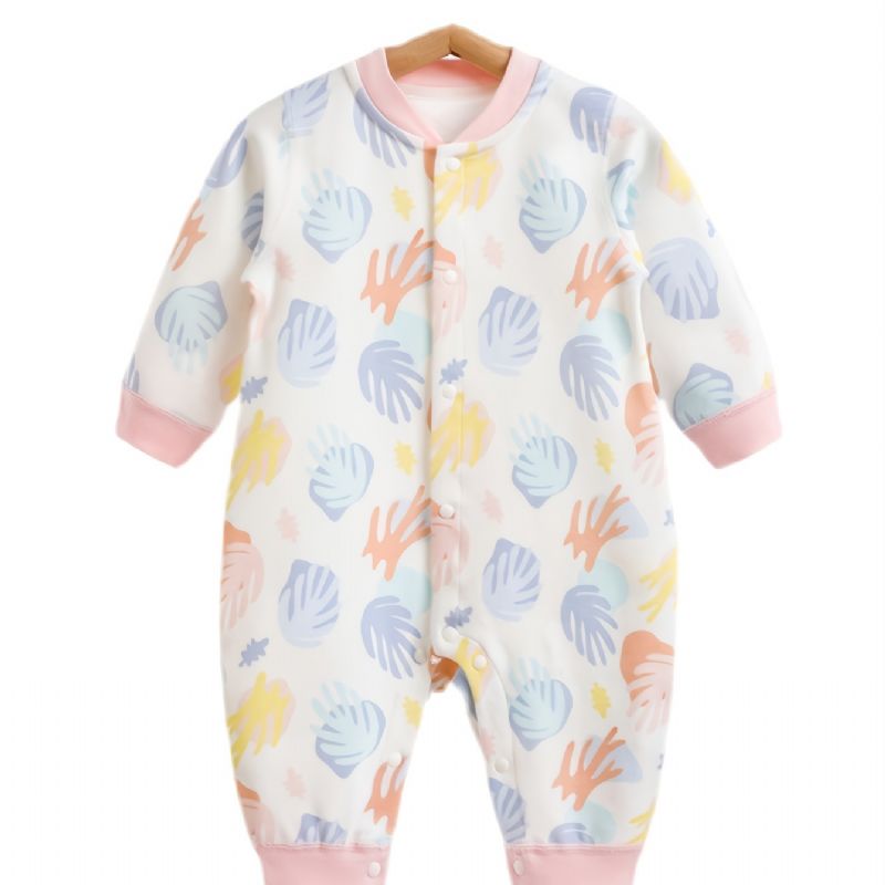 Toddler Newborn Baby Langærmet Printet Romper Jumpsuit