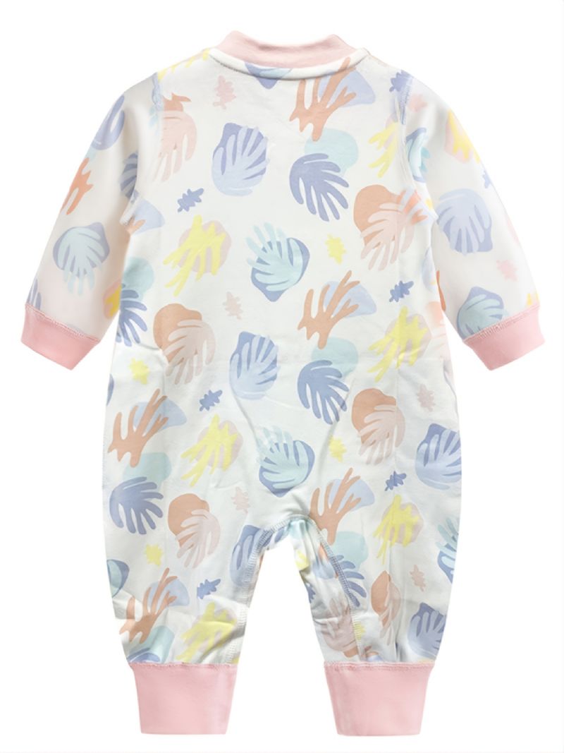 Toddler Newborn Baby Langærmet Printet Romper Jumpsuit