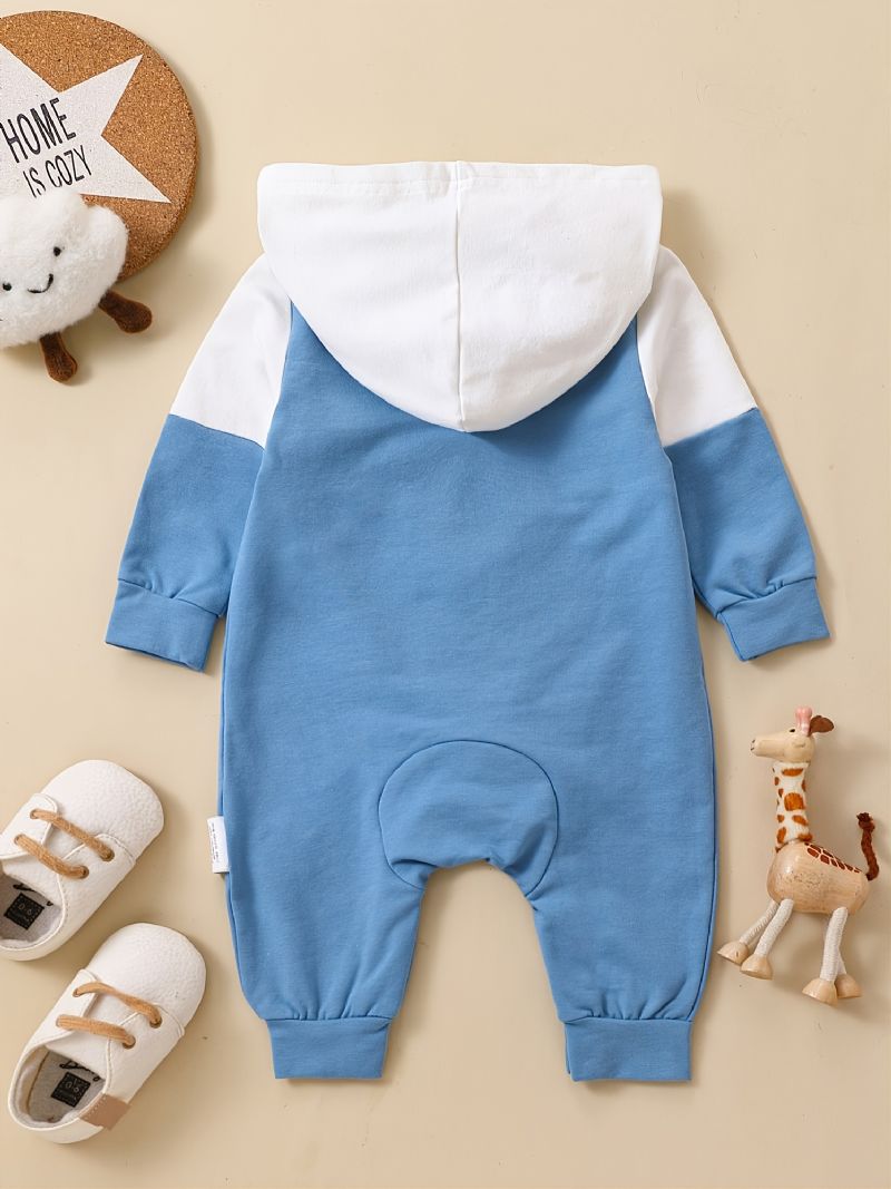 Toddler Newborn Baby Langærmet Sød Printet Hættetrøje Jumpsuit