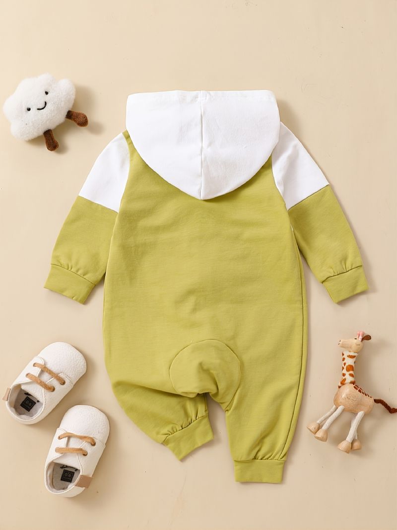 Toddler Newborn Baby Langærmet Sød Printet Hættetrøje Jumpsuit