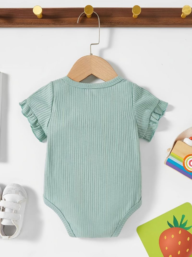 Unisex Baby Flæseærmer Onesie Jumpsuit Romper Babytøj