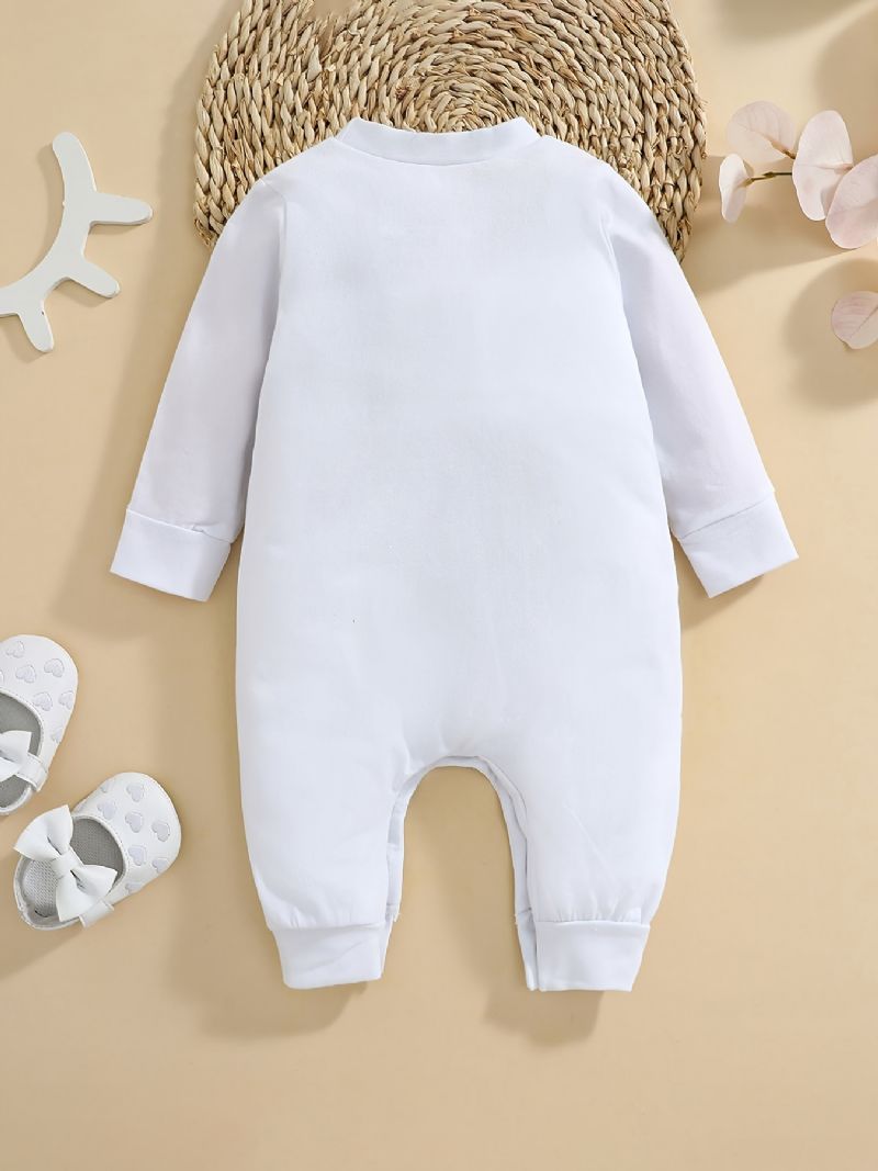 Unisex Baby Langærmet Jumpsuit Romper Med Svanedesign