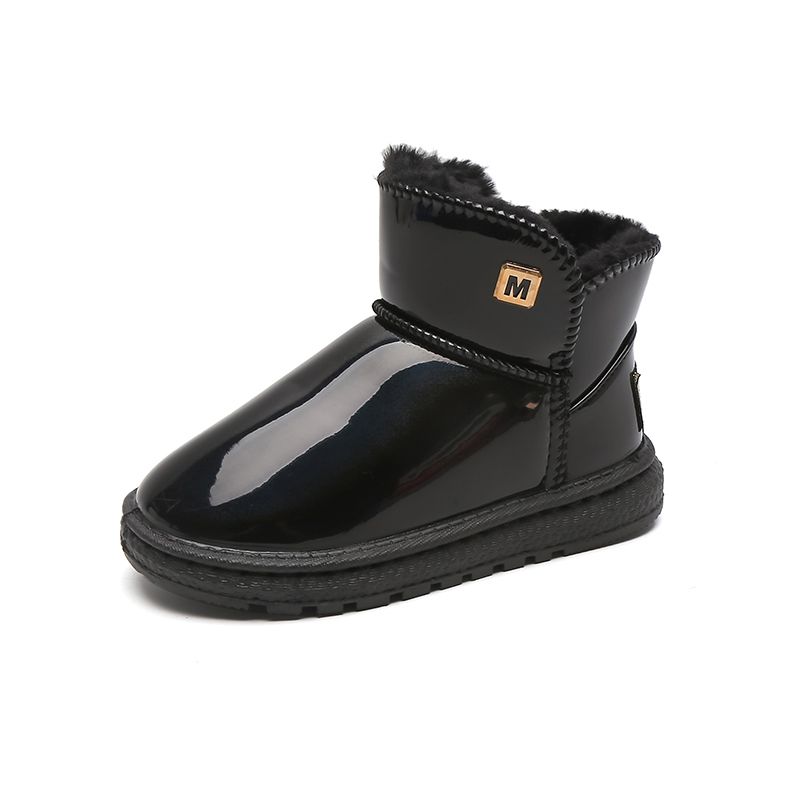 Piger Casual Reflekterende Snestøvler Fleece Termisk High Top Slip-on Støvler Til Vinter Udendørs