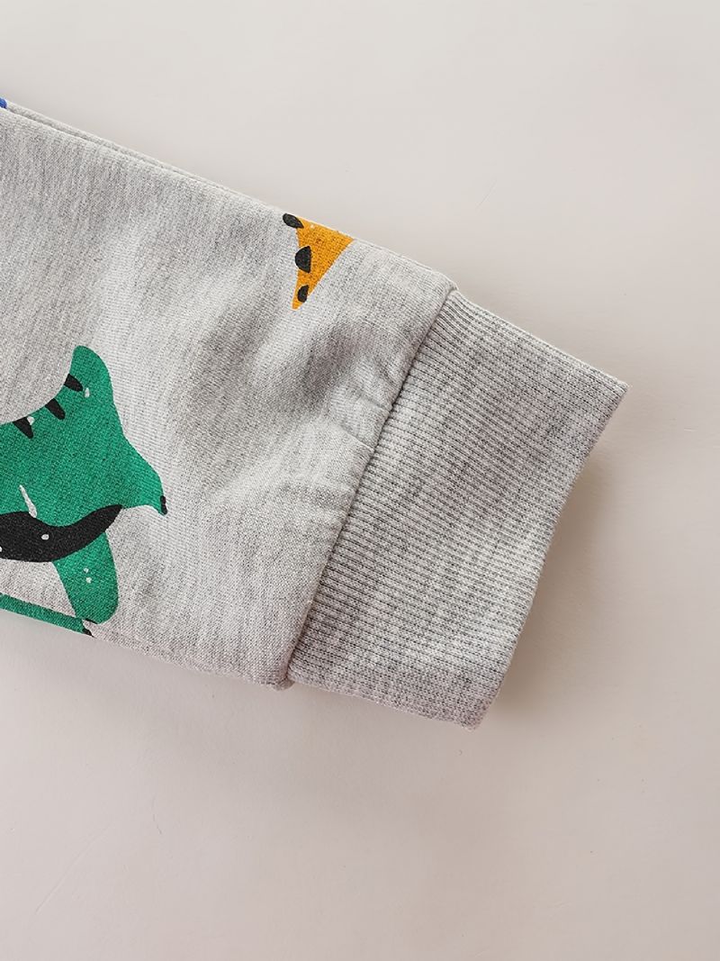 Baby Drenge Joggingbukser Elastisk Talje Dinosaur Print Snøre Sport Jogger Bukser Børnetøj