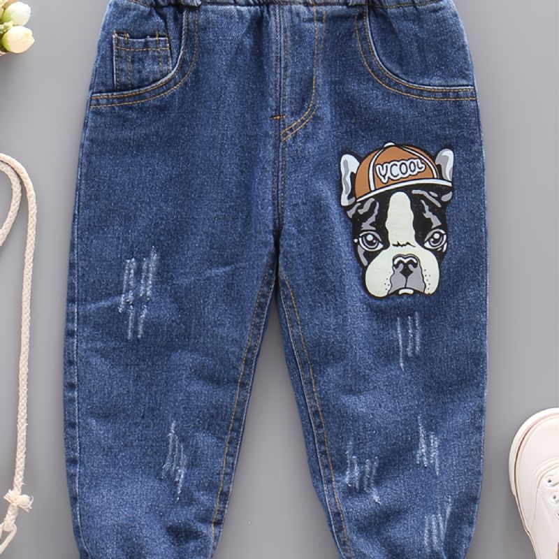 Baby-drenge Tegneseriehunde Denimbukser