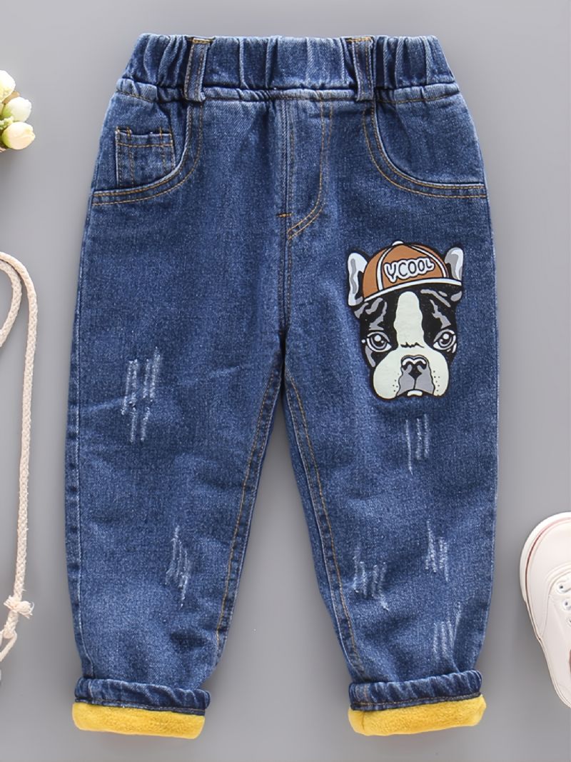 Baby-drenge Tegneseriehunde Denimbukser