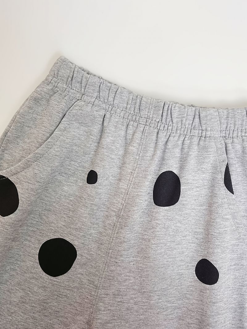 Babybukser Vinter Casual Solid Polka Dot Print Bomuldsbukser