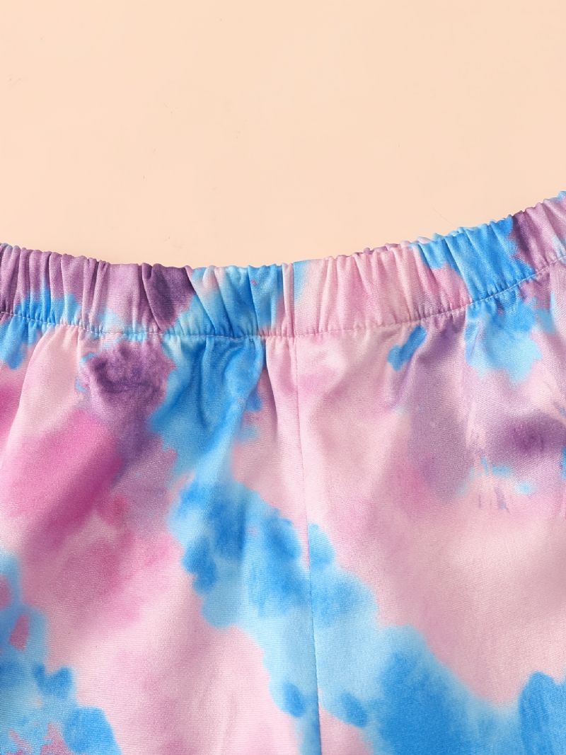 Babypiger Joggingbukser Elastisk Talje Sommerfugletryk Tie Dye Sport Joggerbukser Børnetøj