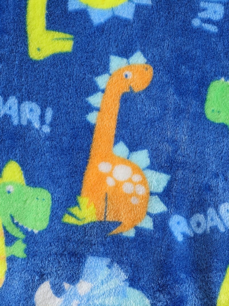 Dreng Flannel Dinosaur Mønster Langærmet Top & Bukser