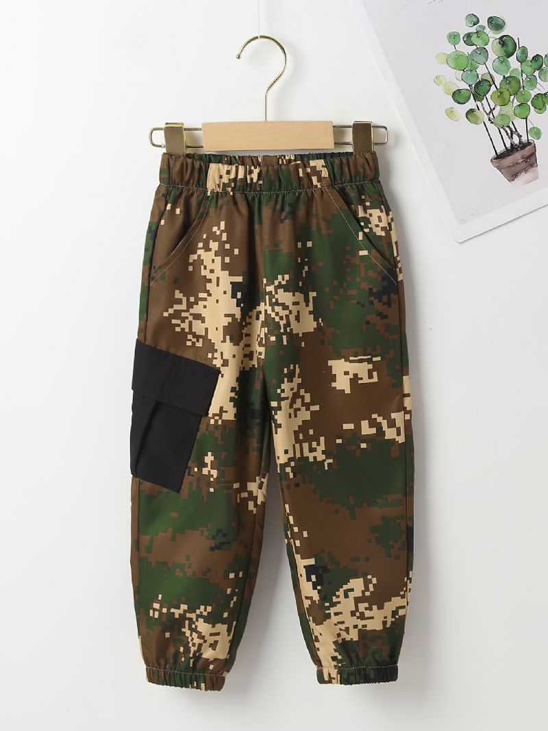 Drenge Casual Camo Joggingbukser Børne Elastiske Talje Sport Joggerbukser