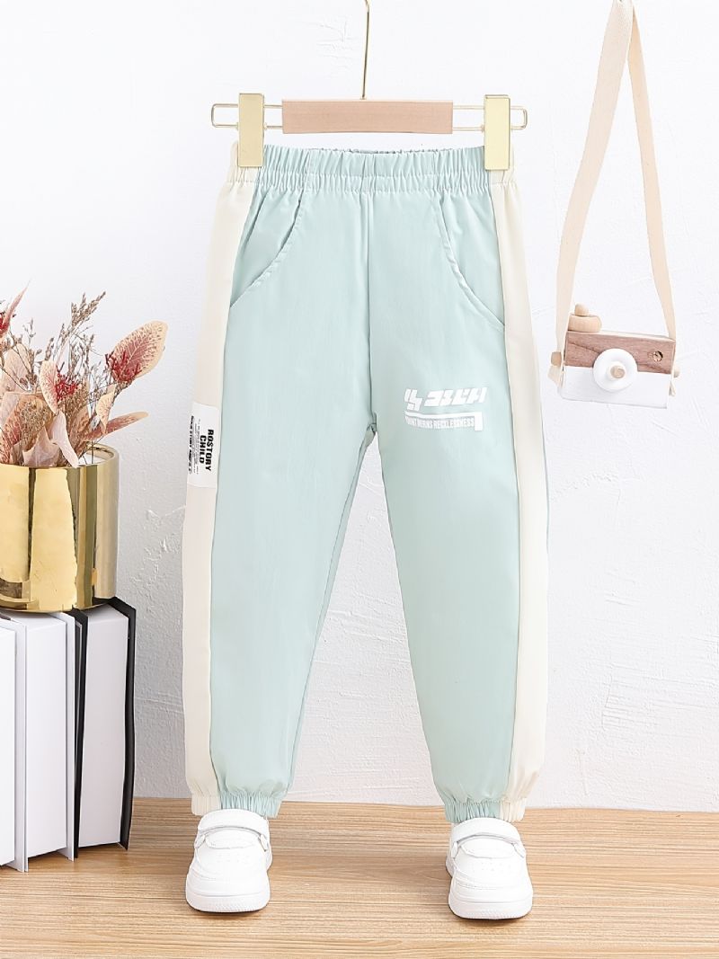 Drenge Casual Letter Print Sweatpants Børne Elastisk Talje Sport Joggerbukser Tøj