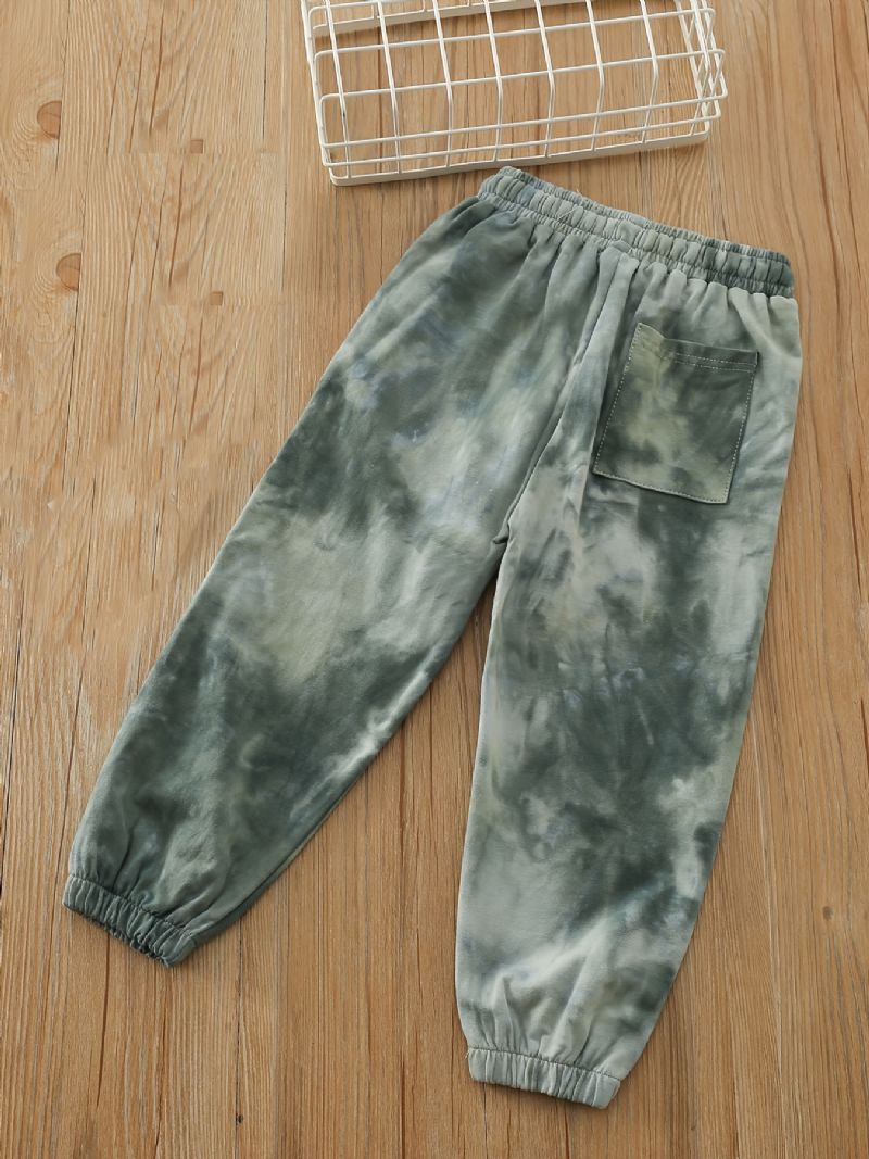 Drenge Casual Tie Dye Joggingbukser Aktive Bukser Med Fremtiden Begynder I Dag Print Til Vinter Udendørs