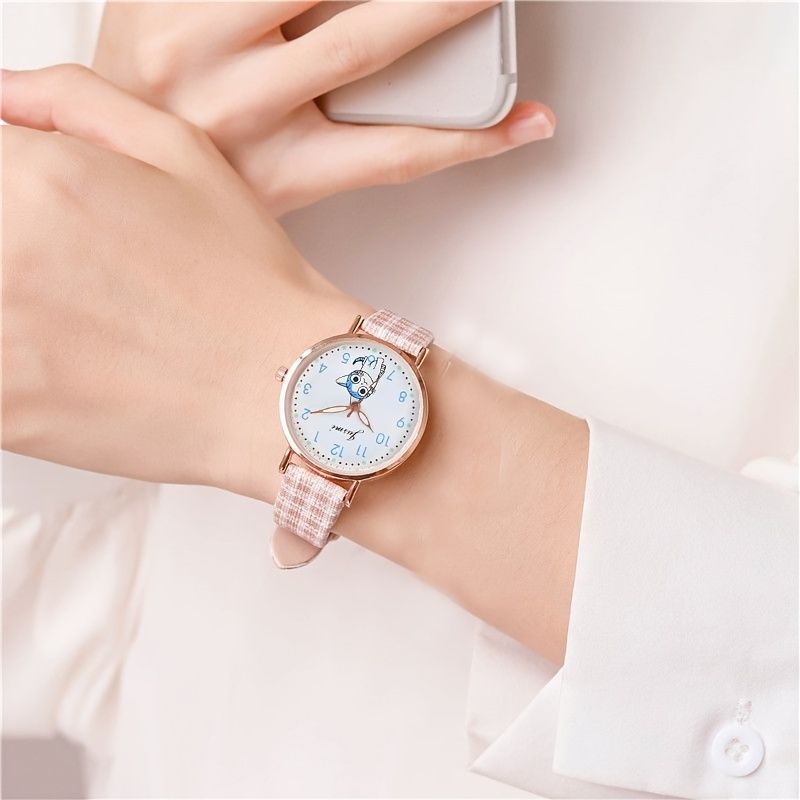 Simple Mode Quartz Watch + Cute Pendant Armbånd