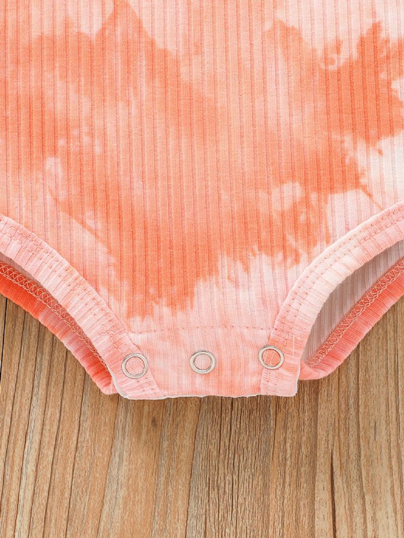 Babypiger Bodysuit I Blandet Farve & Matchende Bukser & Sløjfe Pandebånd Sæt Newborn Baby Sæt