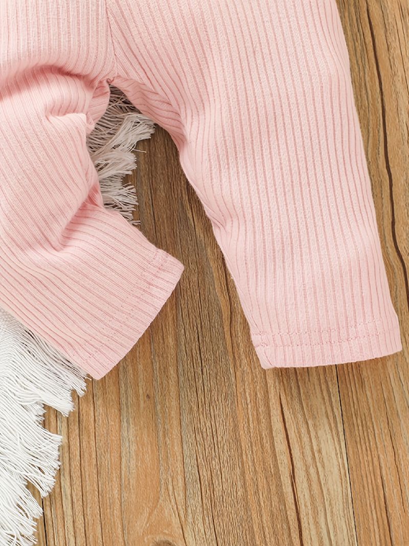 Babypiger Bomuld Sweatshirt & Matchende Bukser Sæt Nyt Vintertøj