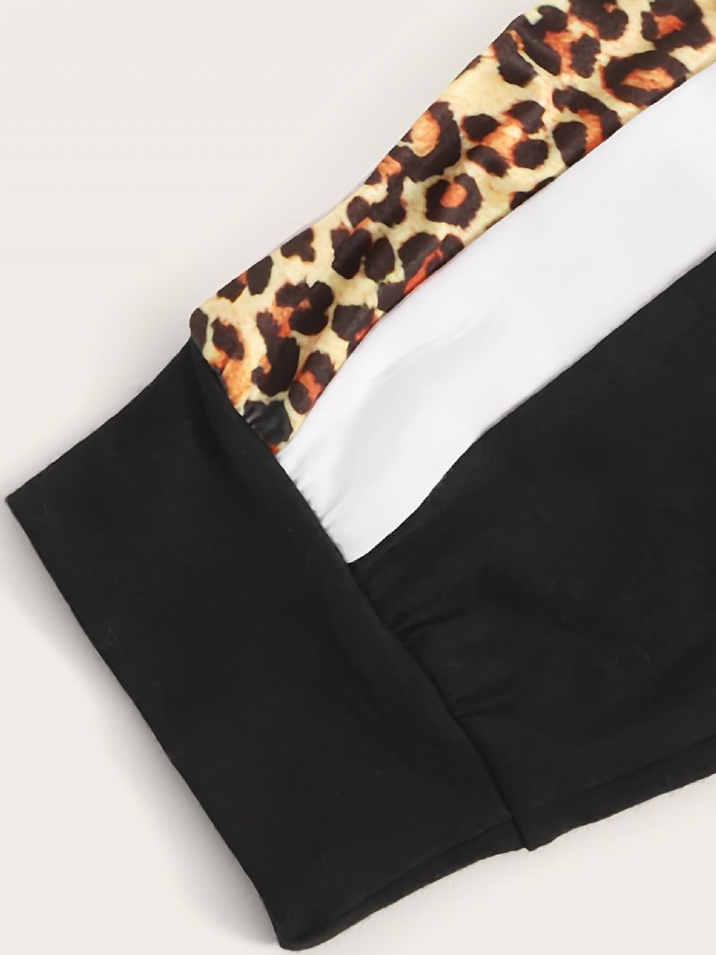 Drenge Piger Leopard Print Pullover Hættetrøje + Sweatpants Sæt Børnetøj