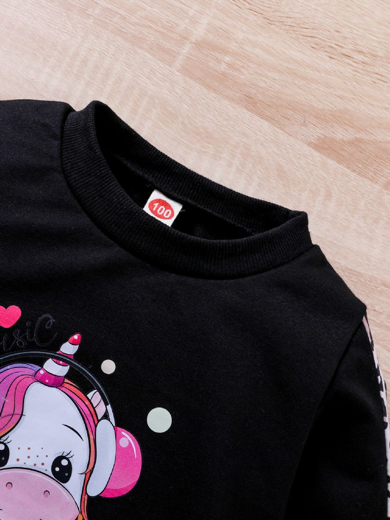 Mode Piger Unicorn Sweatshirt Sæt