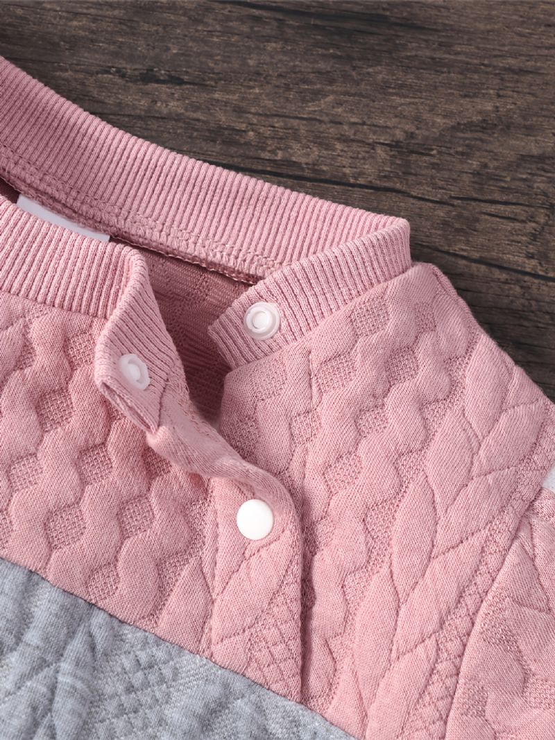 Piger Patchwork Langærmet Sweatshirt & Matchende Bukser Sæt