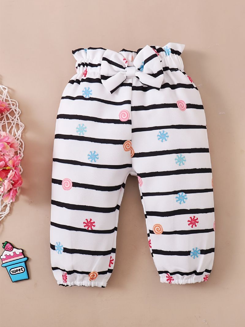 Toddler Baby Letter Print Bodysuit Rompers Med Sløjfe Pandebånd Til Piger