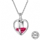 3D Heart Ruby Stone Pendant