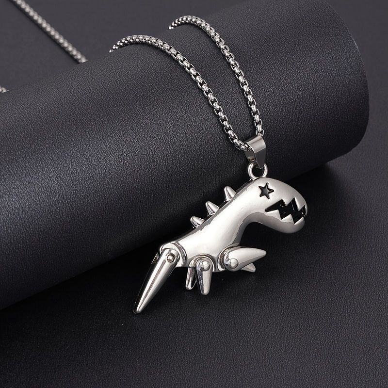 Drenge Dinosaur Skull Pendant Halskæde Hip Hop Sweatshirt Chain Børnegave