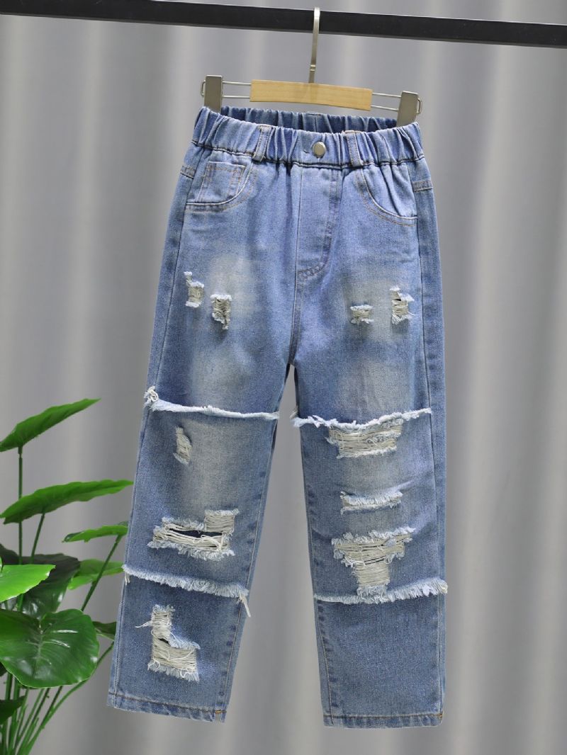 Babypiger Ripped Jean Distressed Denimbukser