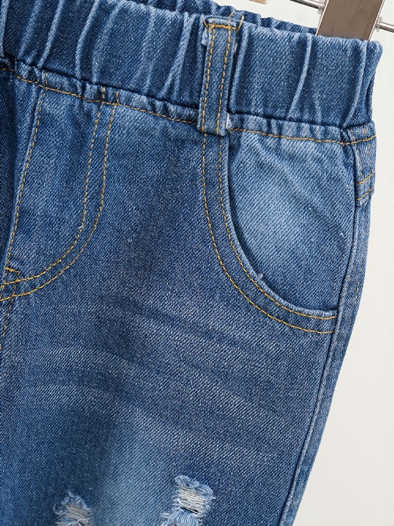 Babypigers Nødlidende Rippede Afslappede Jeans