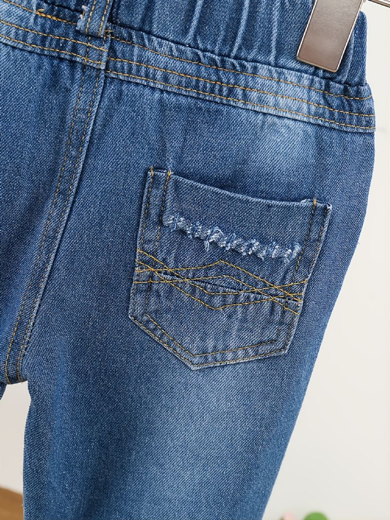 Babypigers Nødlidende Rippede Afslappede Jeans